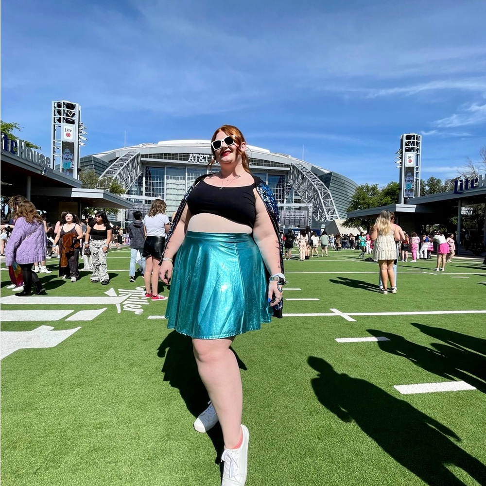 Taylor Swift 1989 style metallic skater skirt